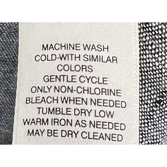 Chico's Grey Linen Popover High Low Blouse 3/4 Sleeve 2/Large Coastal Resort - Picture 13 of 13